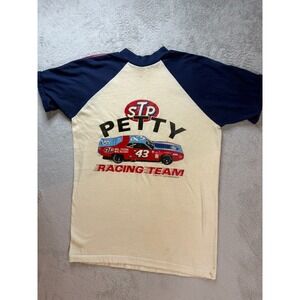 VINTAGE 70s STP Richard Petty Racing Team Shirt Sz M Made in USA